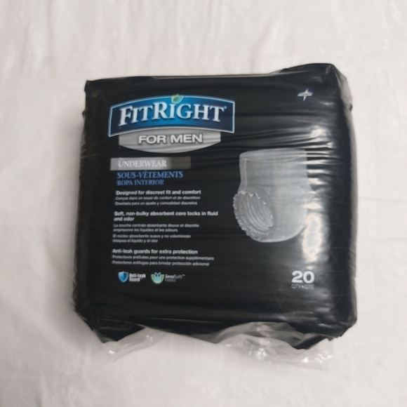 FitRight for Men Disposable Underwear Size L/XL 20ct New in Package - Picture 2 of 5